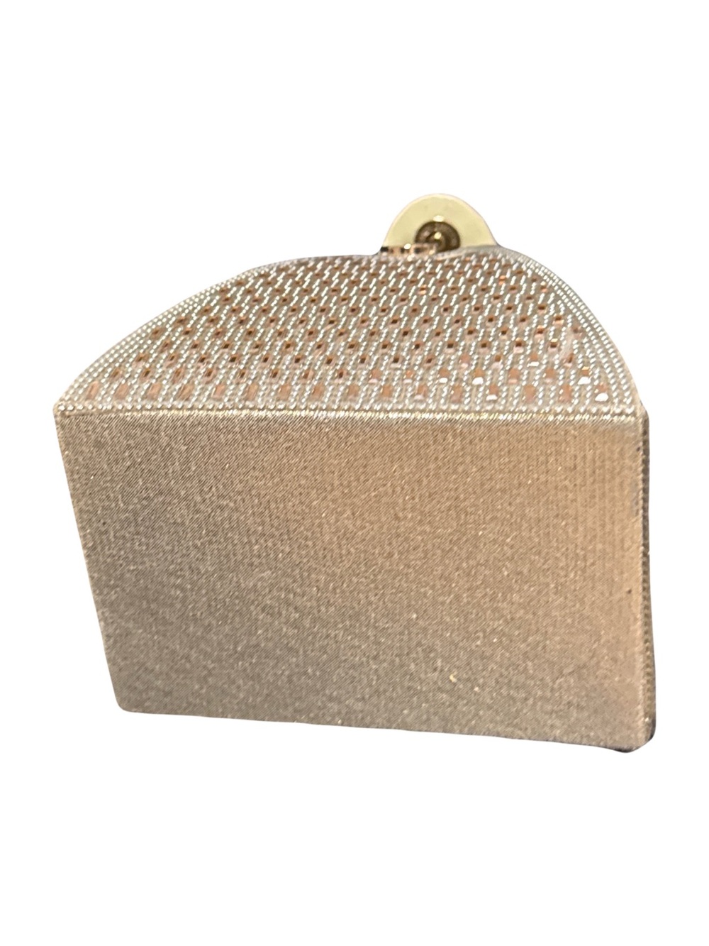 Gold Evening Wristlet Bag with Crystal Accent - Picture 4 of 6